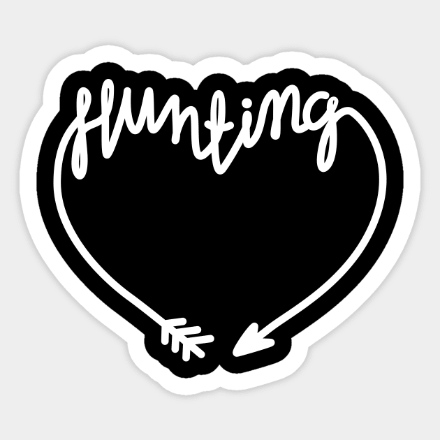 I Love Bow and Arrow Hunting Sticker by GuiltlessGoods